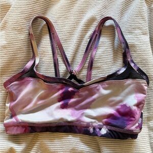 Lululemon Athletica Purple Tie-Dye Sports Bra
